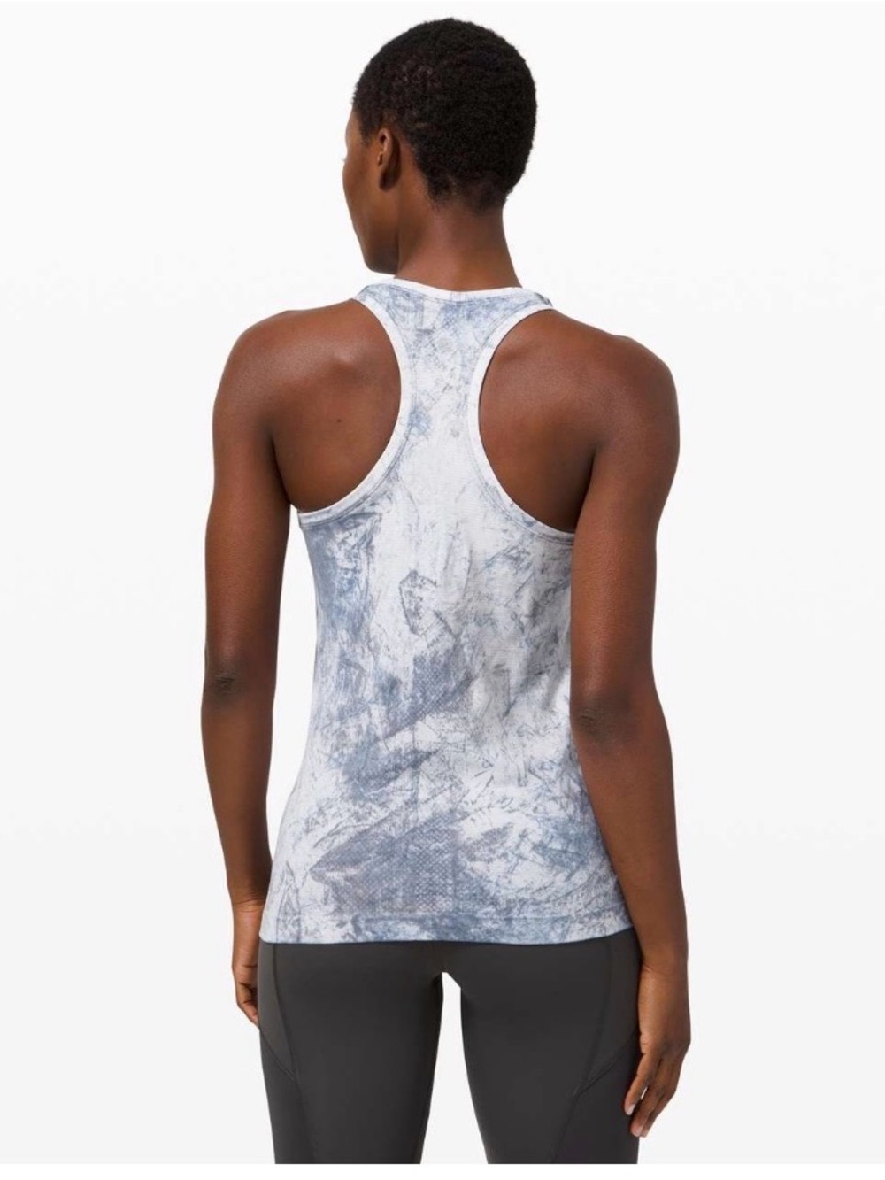 Lululemon Swiftly Tech Racerback 2.0 Multi Dye White Grey Black Tank Size 6